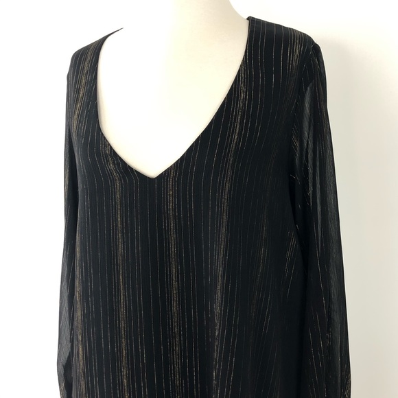 Show Me Your Mumu Tessa Black Gold Tunic Dress - Picture 2 of 8